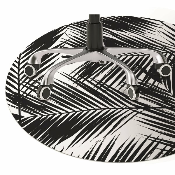 protectie podea birou frunze de palmier negru