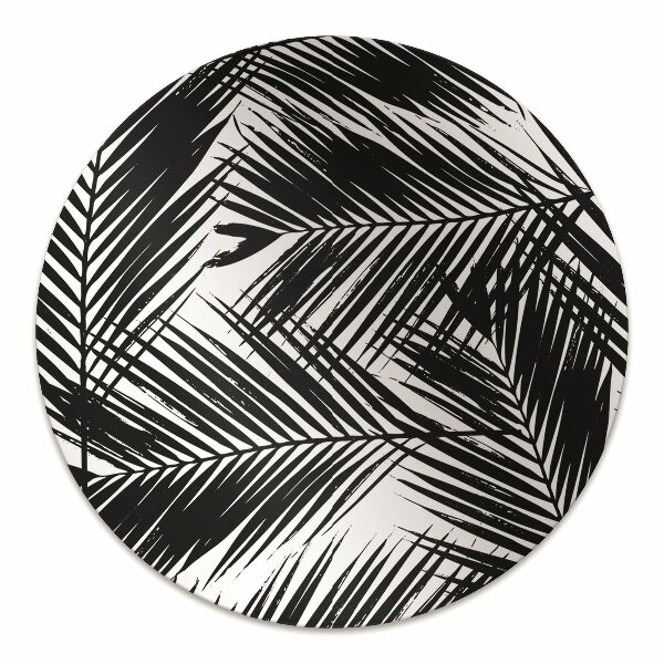 protectie podea birou frunze de palmier negru