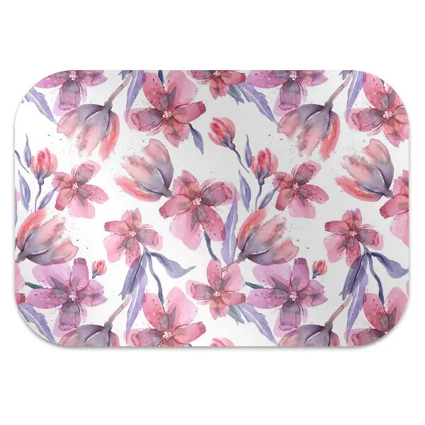 protectie podea birou flori pastel