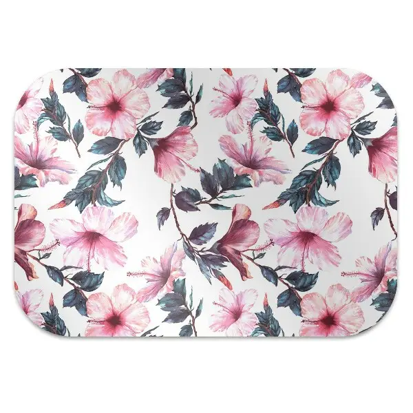 protectie podea scaun birou flori de hibiscus