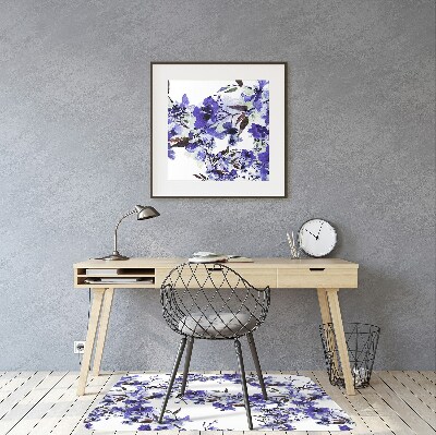 Covorașe pentru scaune flori albastre