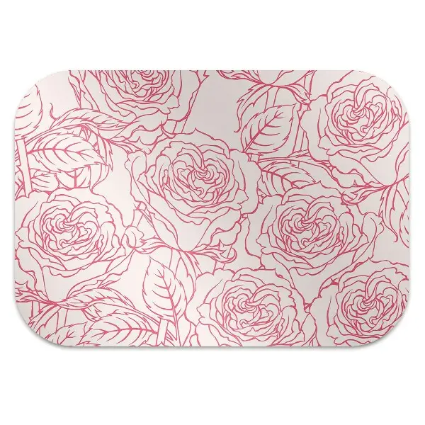 Covoras pentru protectie pardosea trandafiri Doodle