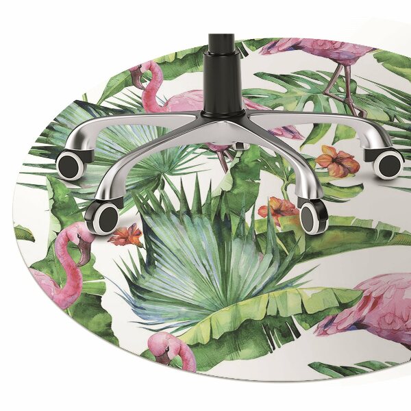 protectie podea birou Frunze și flamingo