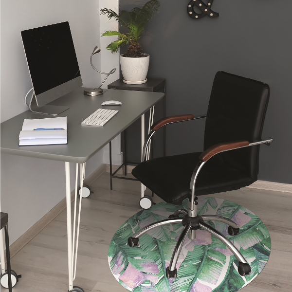 protectie podea scaun birou frunze pastel