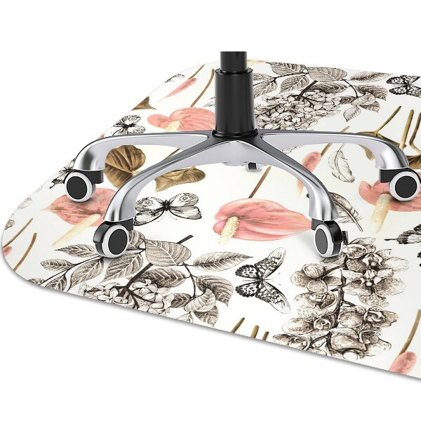 Covoras pentru protectie pardosea Flori și fluturi