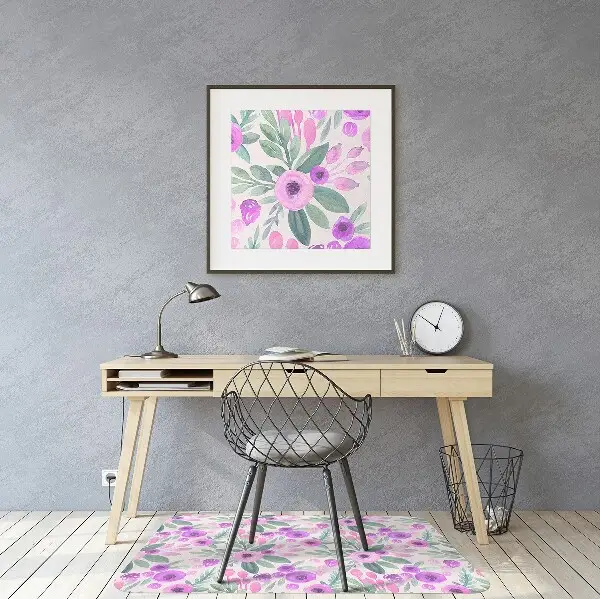 protectie podea scaun birou model floral