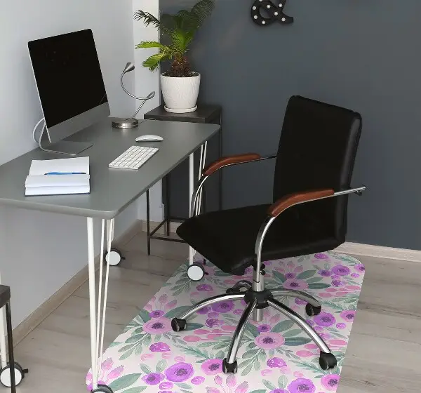 protectie podea scaun birou model floral