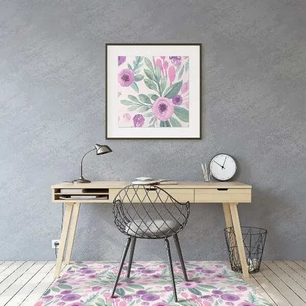 protectie podea scaun birou model floral