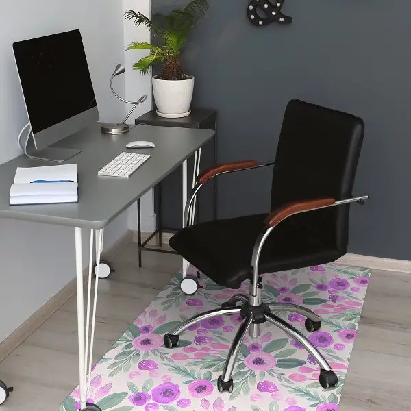 protectie podea scaun birou model floral