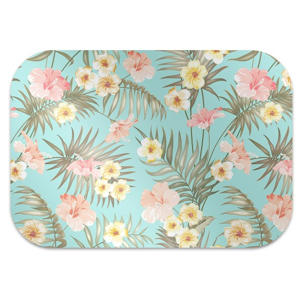 protectie podea scaun birou flori pastel