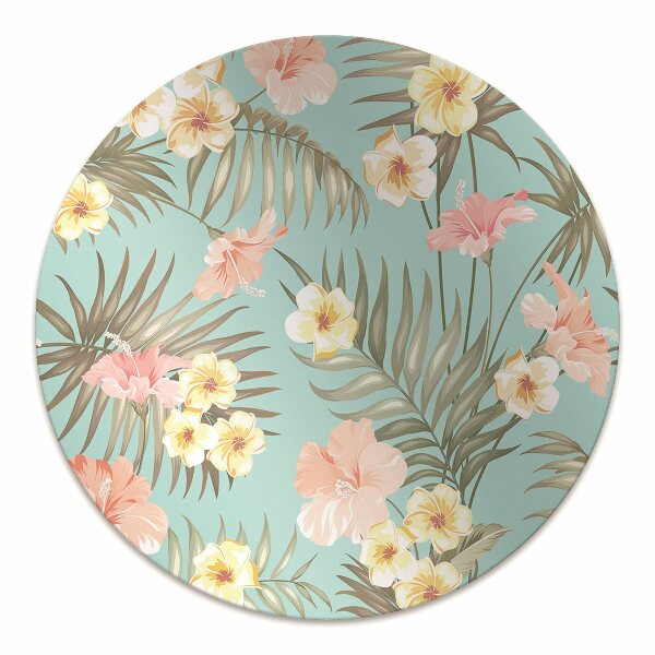 protectie podea scaun birou flori pastel