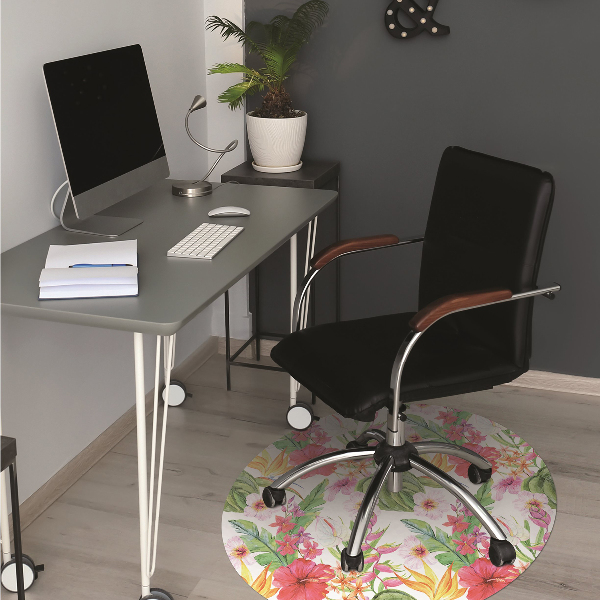 protectie podea scaun birou hibiscus exotice