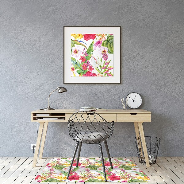 protectie podea scaun birou hibiscus exotice