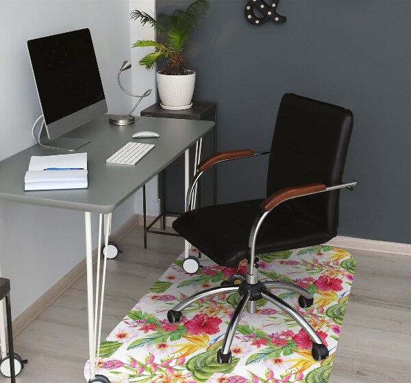 protectie podea scaun birou hibiscus exotice