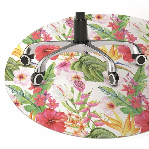 protectie podea scaun birou hibiscus exotice