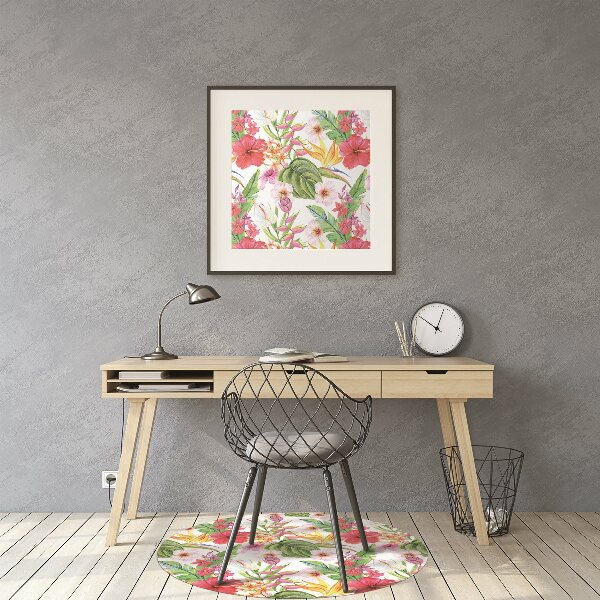 protectie podea scaun birou hibiscus exotice