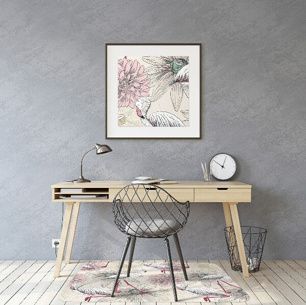 protectie podea scaun flamingo roz