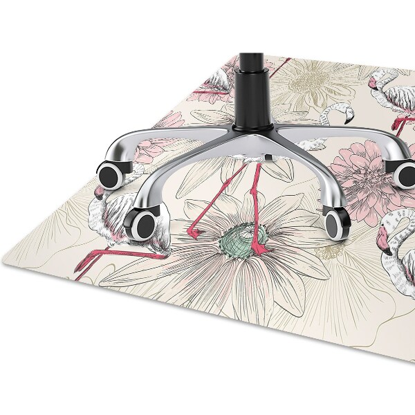 protectie podea scaun flamingo roz