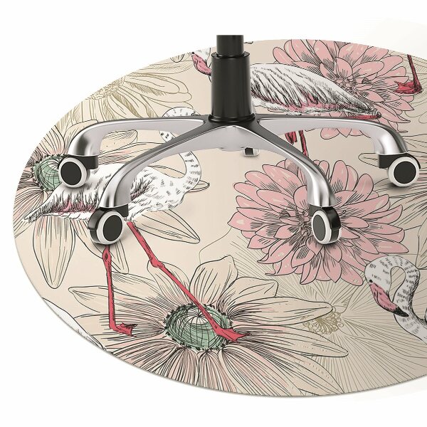 protectie podea scaun flamingo roz