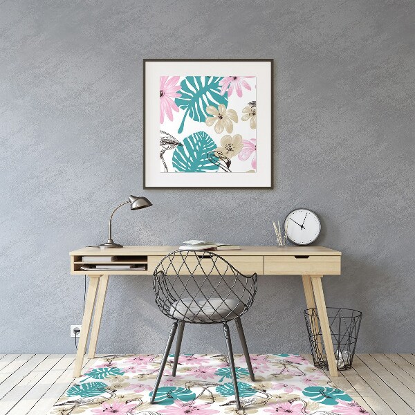 protectie podea scaun flamingo pictate