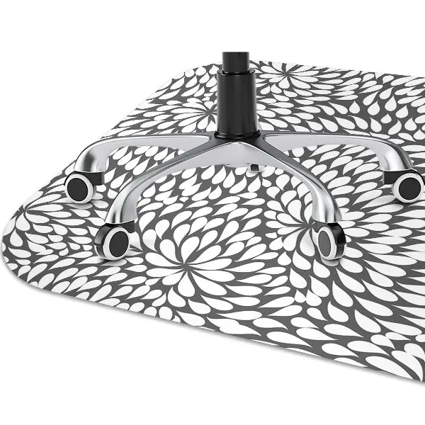 Covoras pentru protectie pardosea floare negru