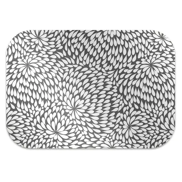 Covoras pentru protectie pardosea floare negru