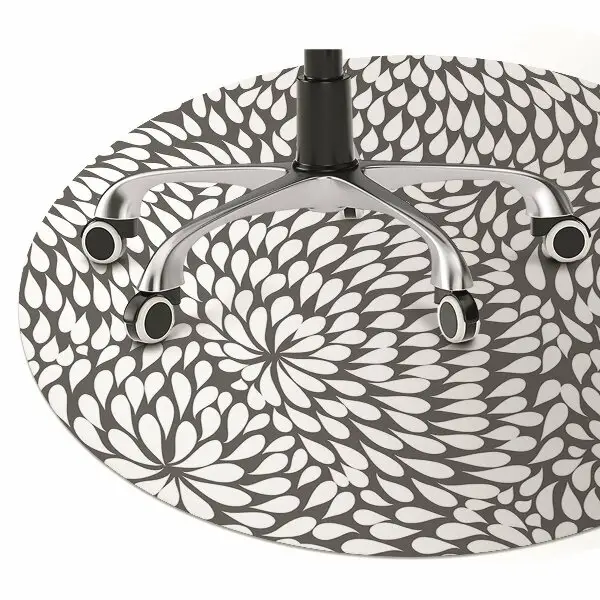 Covoras pentru protectie pardosea floare negru