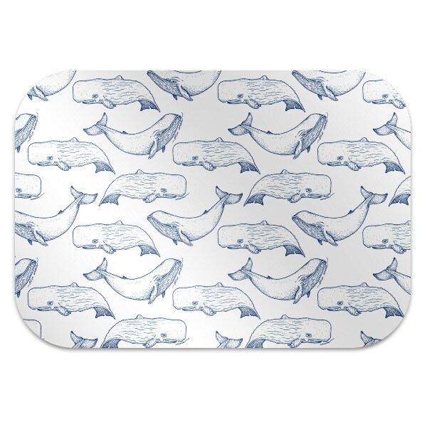 protectie podea scaun birou balene albastre