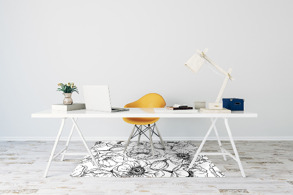 Covoras pentru protectie pardosea Design floral