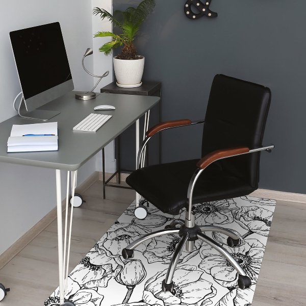Covoras pentru protectie pardosea Design floral
