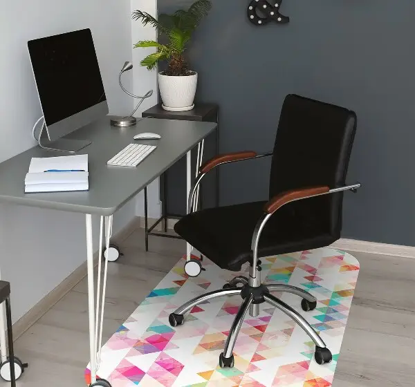 Covoras pentru protectie pardosea geometria Rainbow
