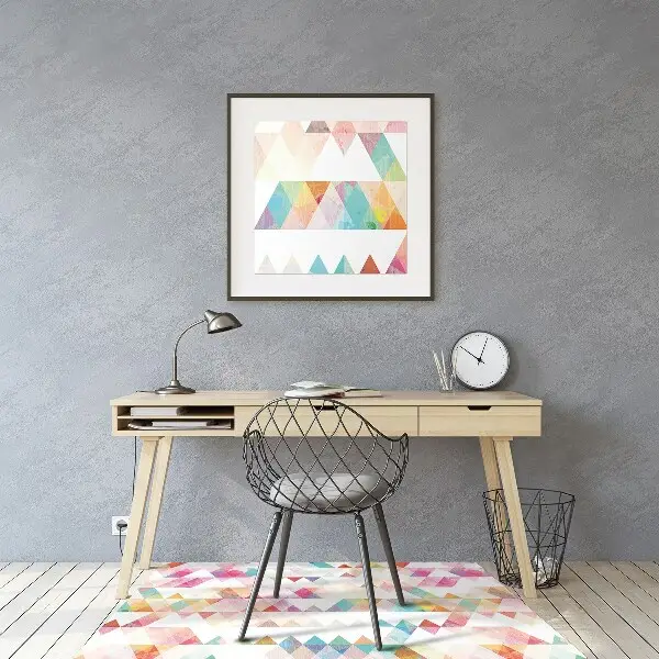 Covoras pentru protectie pardosea geometria Rainbow