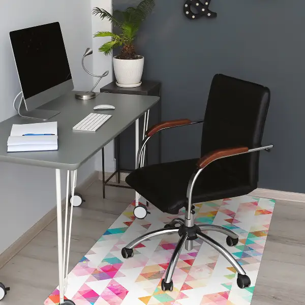 Covoras pentru protectie pardosea geometria Rainbow