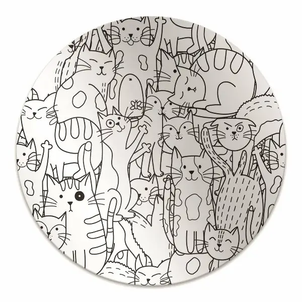 Covoras pentru protectie pardosea Pisicile în stilul de Doodle
