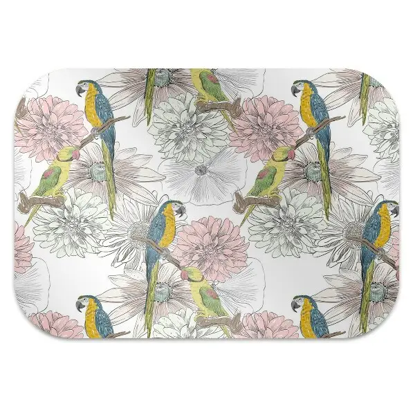 Covorașe pentru scaune Parrot si flori