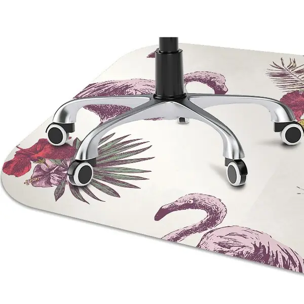 protectie podea scaun birou Flamingos & Hibiscus