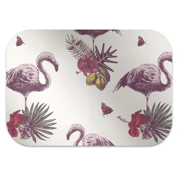 protectie podea scaun birou Flamingos & Hibiscus