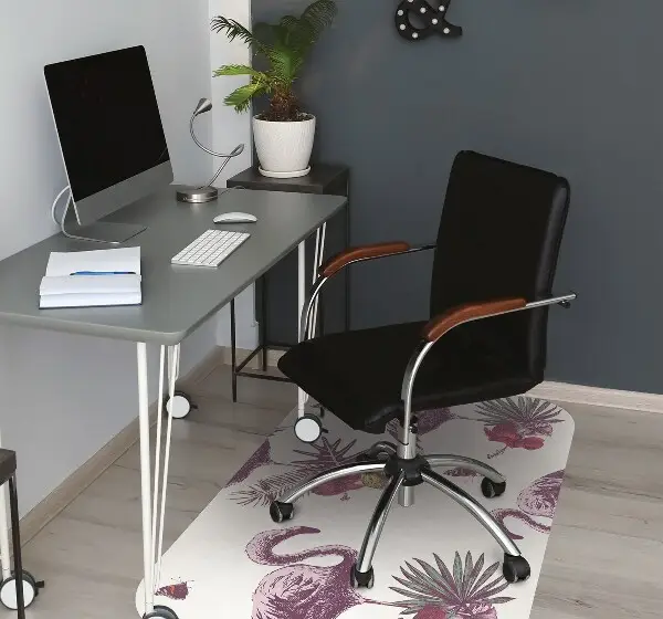 protectie podea scaun birou Flamingos & Hibiscus