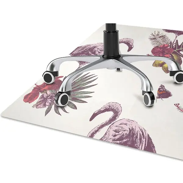 protectie podea scaun birou Flamingos & Hibiscus