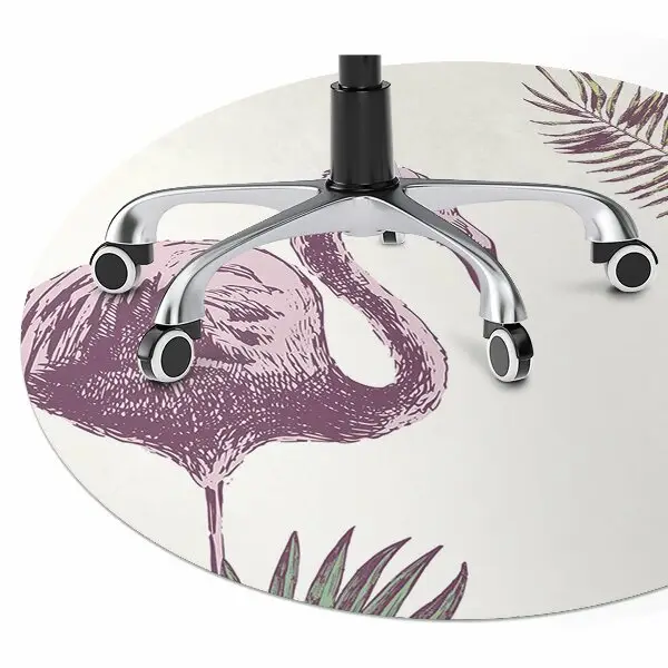 protectie podea scaun birou Flamingos & Hibiscus