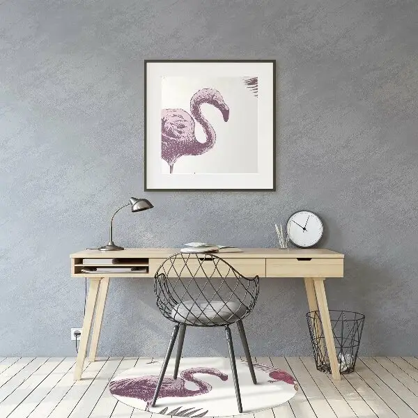 protectie podea scaun birou Flamingos & Hibiscus