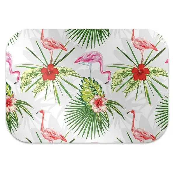 protectie podea scaun birou Flamingos și flori