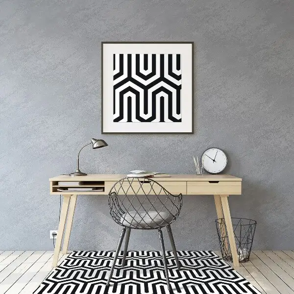 Covoras pentru protectie pardosea model geometric