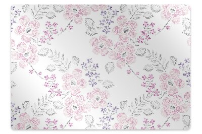 protectie podea scaun birou model floral