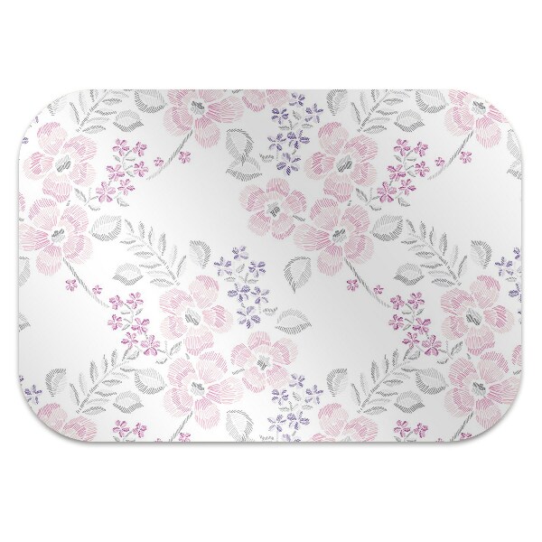 protectie podea scaun birou model floral