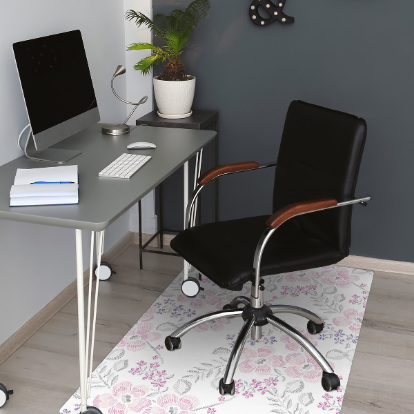 protectie podea scaun birou model floral