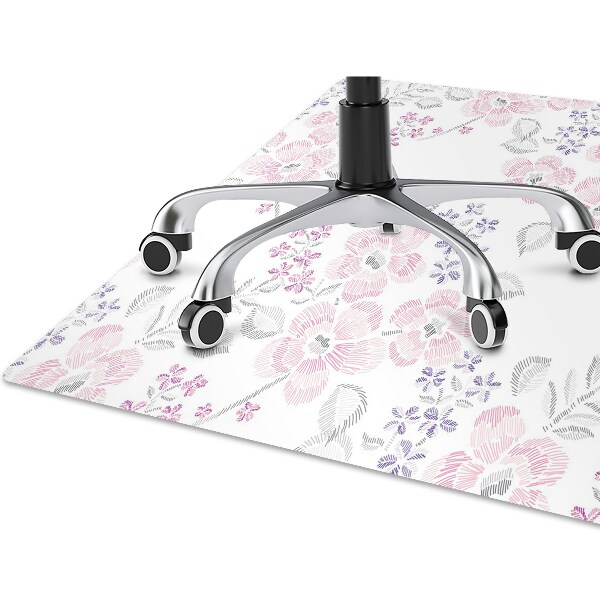 protectie podea scaun birou model floral