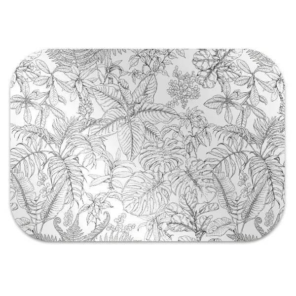 Covoras pentru protectie pardosea schiță tropicală