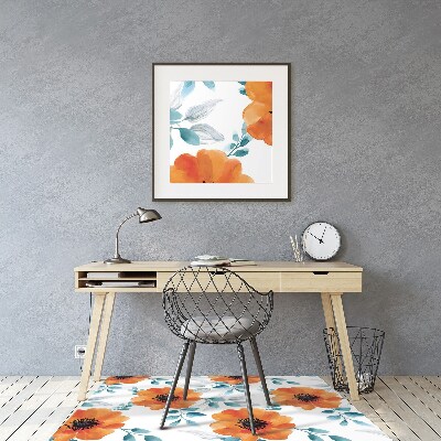 Covorașe pentru scaune floare portocalie