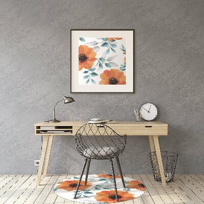 Covorașe pentru scaune floare portocalie